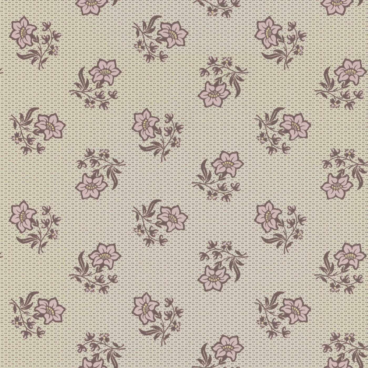 A beautifully stylistic floral wallpaper. Borrowed from an old Chinese woodblock printed textile, but with clear European influences. 