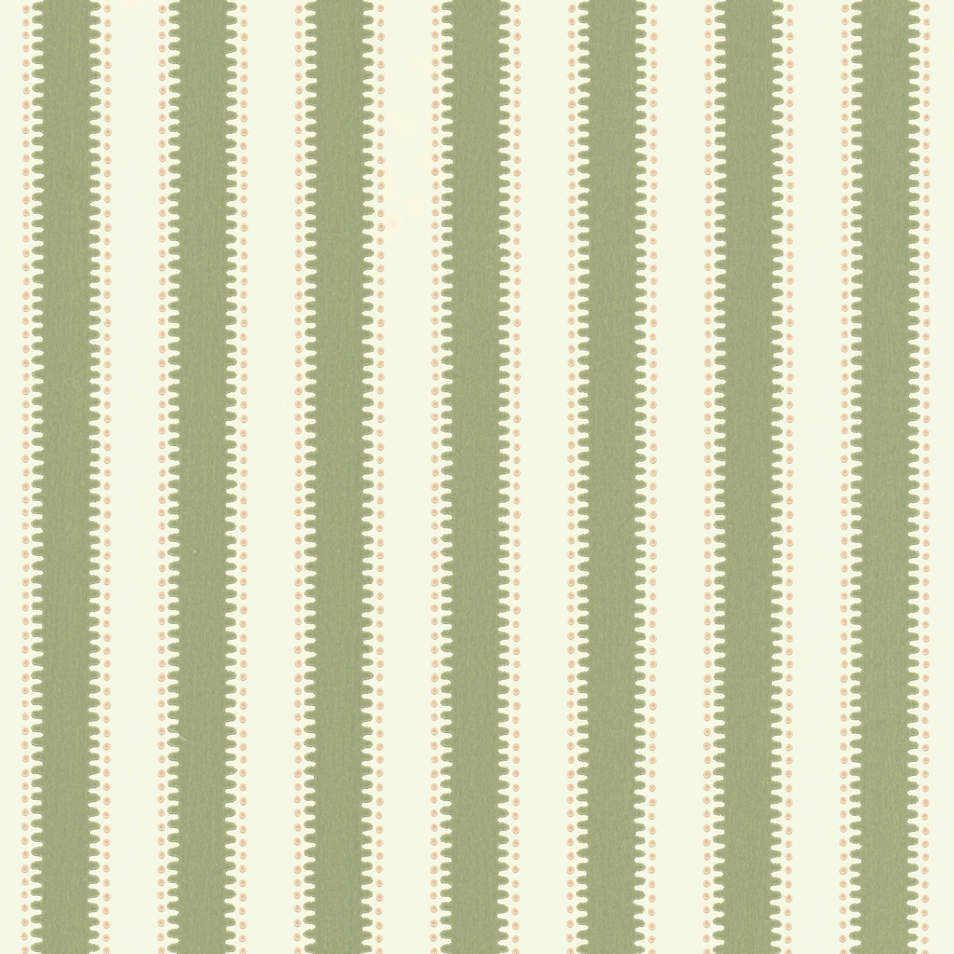 Make a stripe with jagged edges, add some dots and you’ll get a decorative, more playful striped wallpaper.