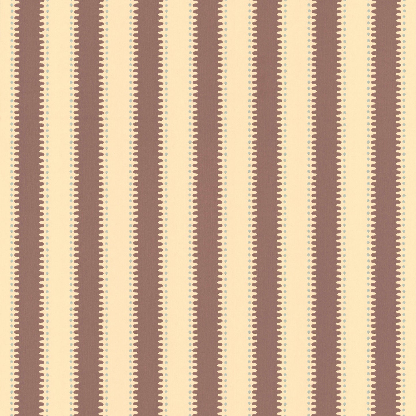 Make a stripe with jagged edges, add some dots and you’ll get a decorative, more playful striped wallpaper.