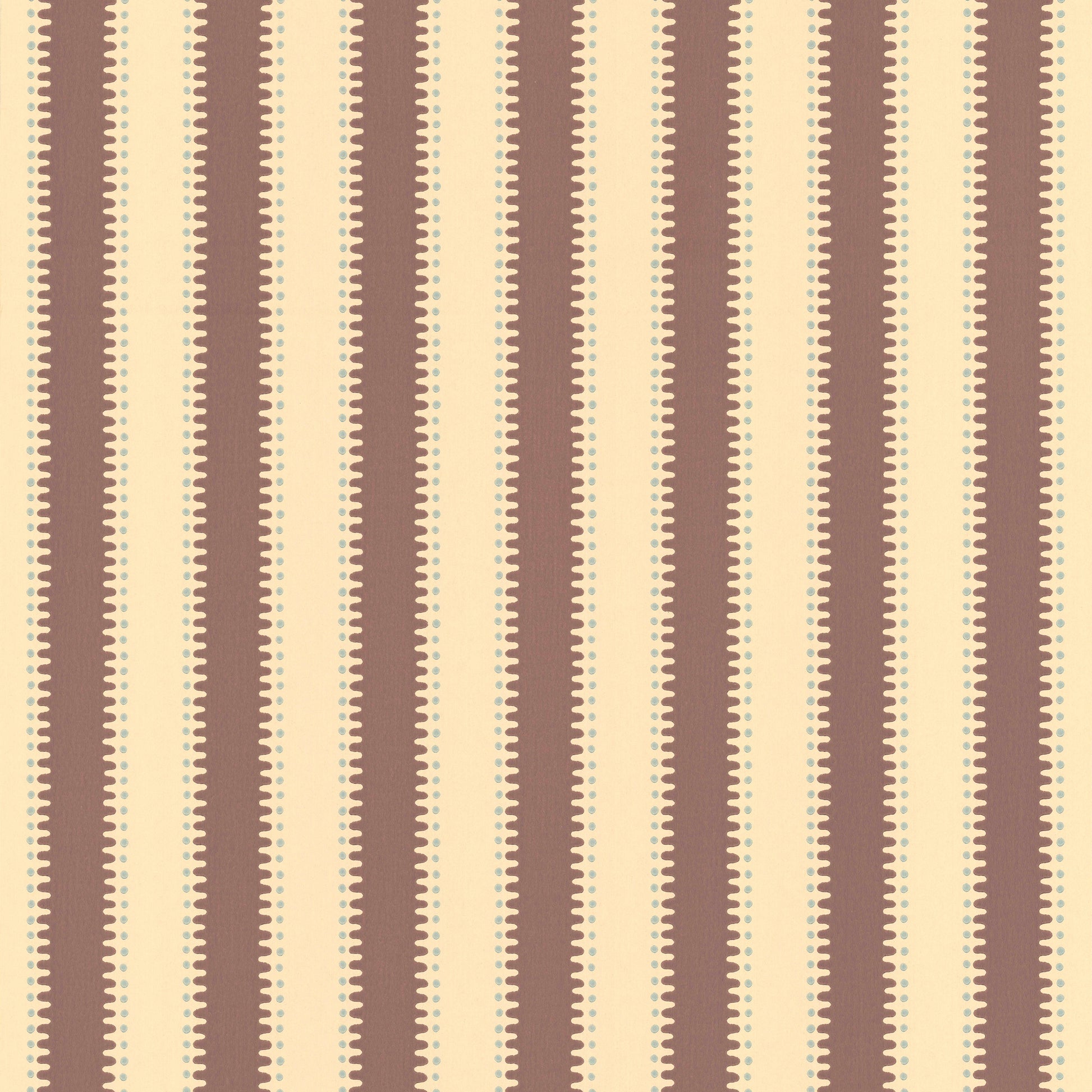 Make a stripe with jagged edges, add some dots and you’ll get a decorative, more playful striped wallpaper.