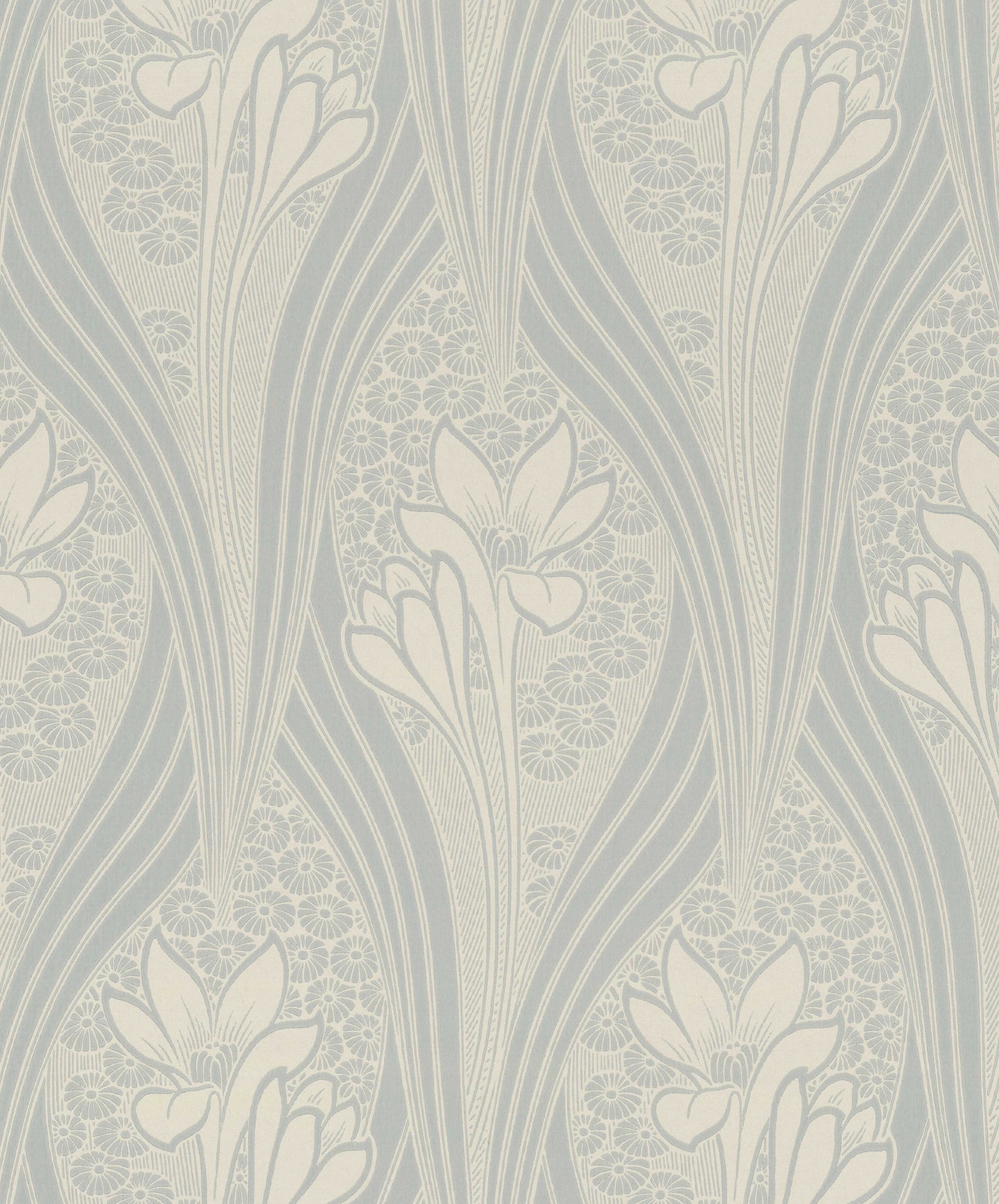 “Lilja” (Lily) is a Jugend-style wallpaper introduced around the turn of the 1900s. Known as Art Nouveau across Europe, this artistic movement is characterized by flowing lines, organic shapes, and elegant, winding plant forms inspired by nature.