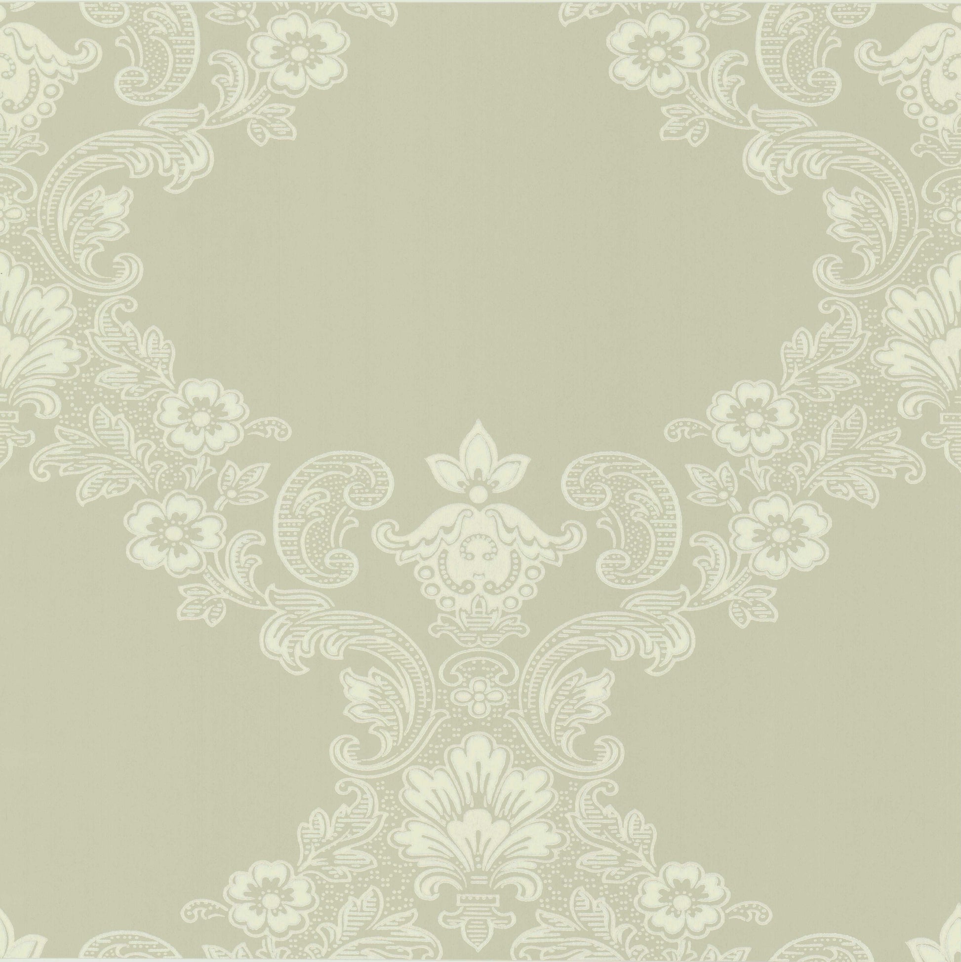 Megamedaljong is a striking wallpaper featuring a large-scale medallion pattern inspired by the grand decorative traditions of the late 19th century. 
