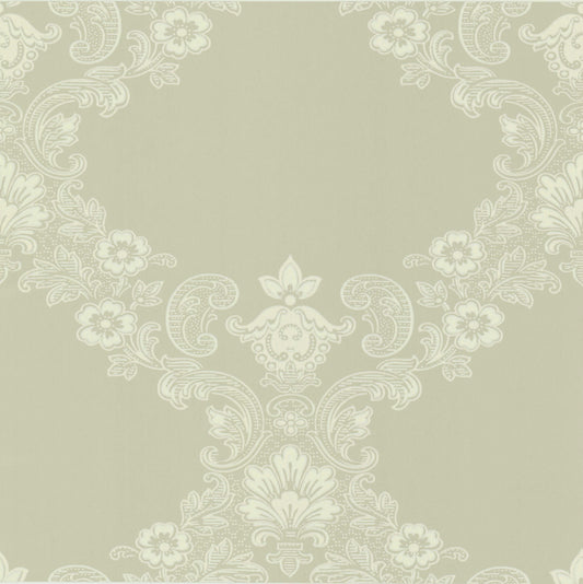 Megamedaljong is a striking wallpaper featuring a large-scale medallion pattern inspired by the grand decorative traditions of the late 19th century. 