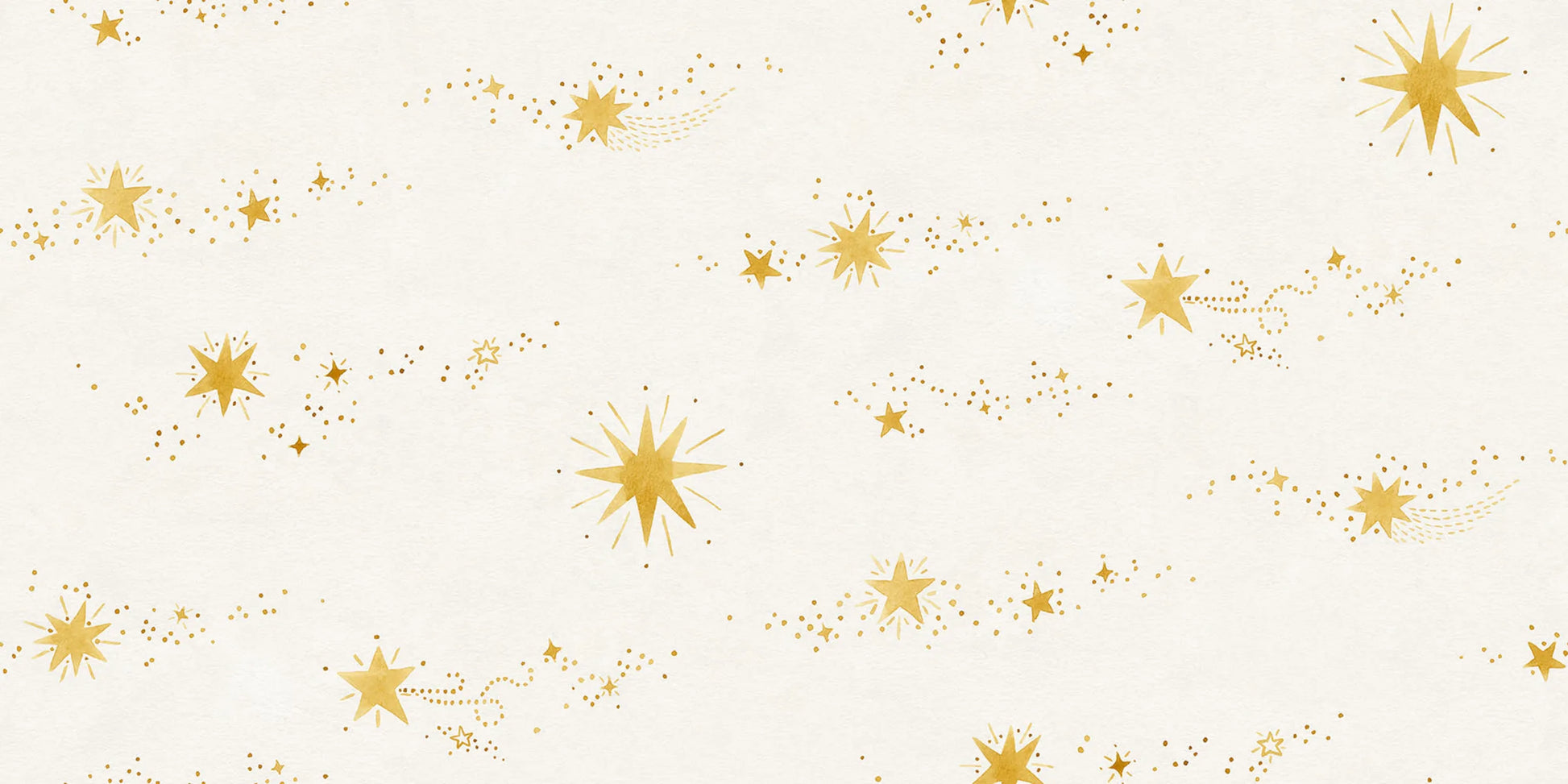 The beautiful hand-painted stars dance over the wallpaper like stars in the sky, created together with Johanna Bradford