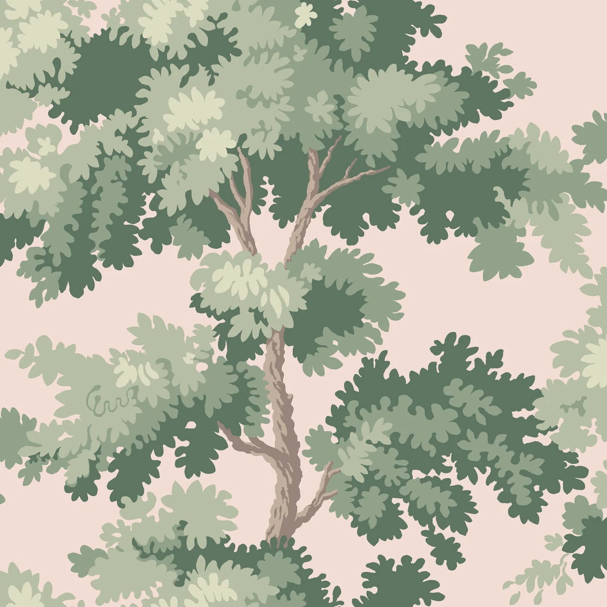 Raphael is one of our most popular wallpapers. The pattern gives you treetops in a wide range of color combinations. 