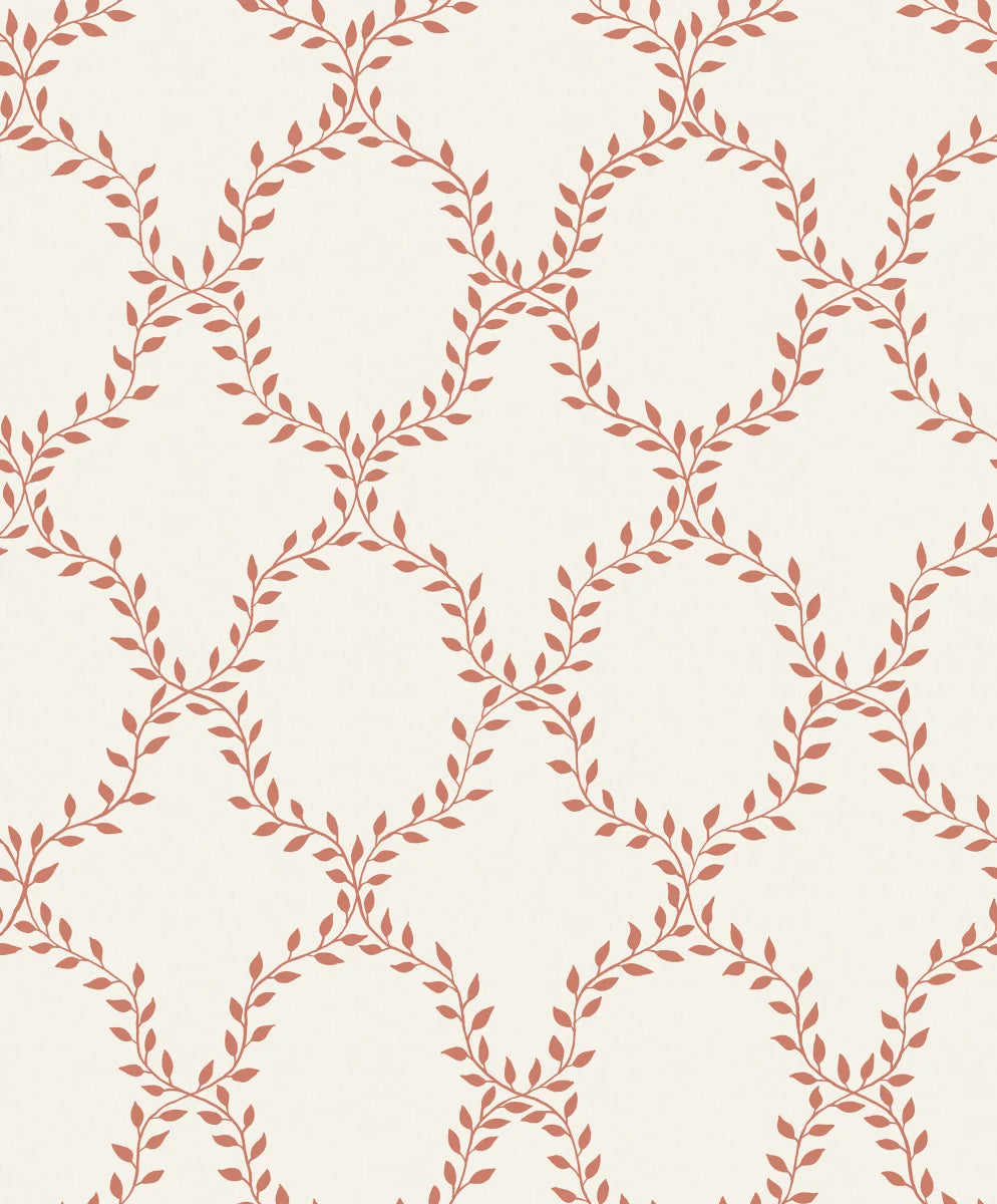 Our beloved wallpaper design Wilma brings to mind wreaths but in colors with an international feel. 