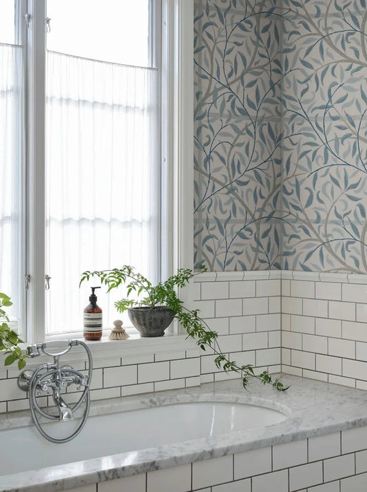 Emmie is an enlarged version of our popular wallpaper pattern Diana found in our archives.