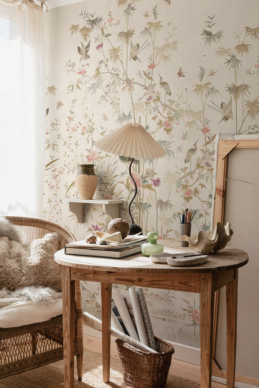 Chinoiserie Garden, Eggshell - S10415 Mural