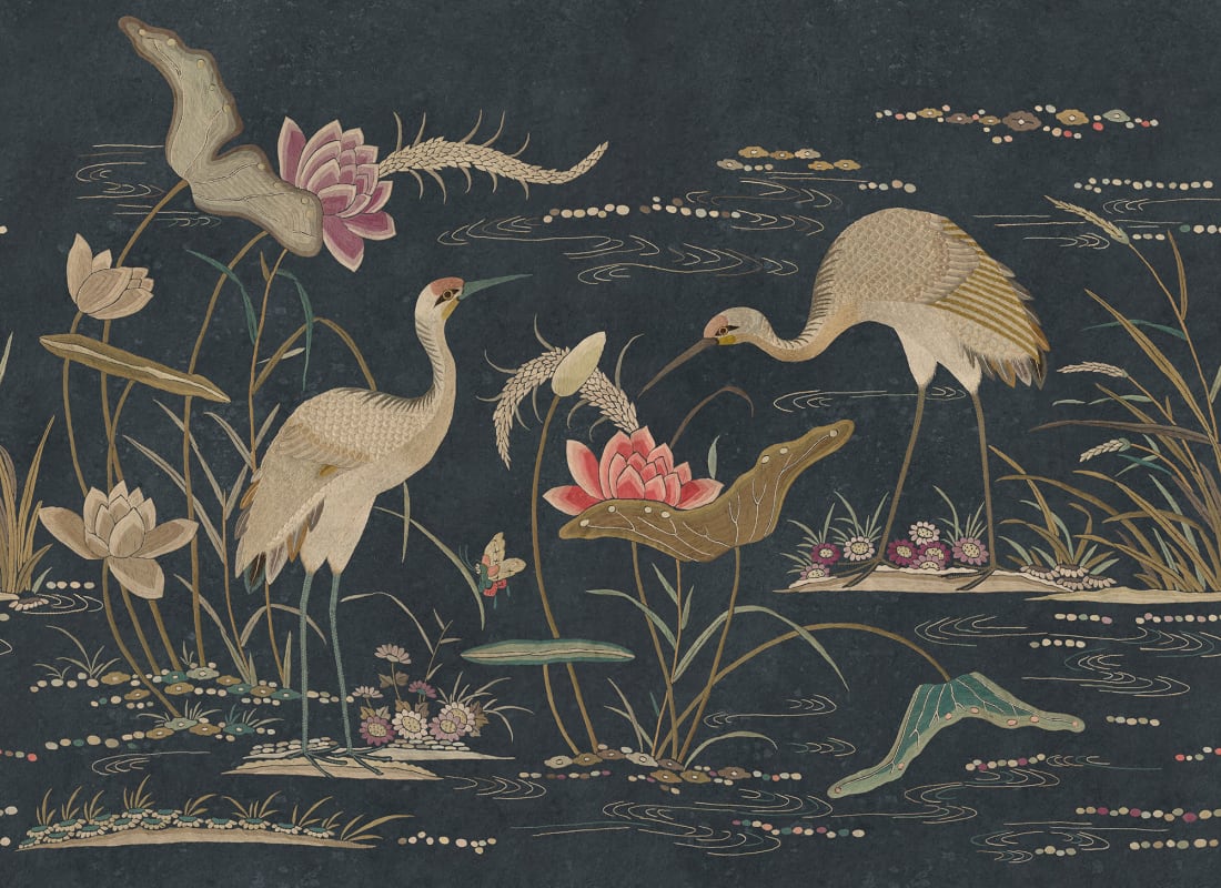 Seabirds, Dark Blue - S10419 Mural