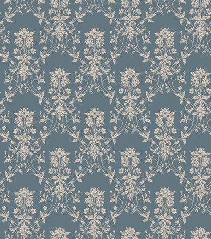 Alva wallpaper welcomes spring into the room with its detailed bouquets of anemones, creating a tranquil, serene backdrop