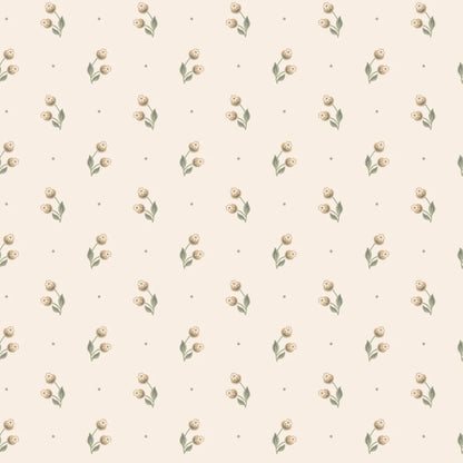 In the wallpaper Siv, we took a closer look at the berries on the hawthorn trees. The small clusters create a friendly, decorative impression, beautifully matching more patterned designs.