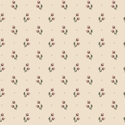 In the wallpaper Siv, we took a closer look at the berries on the hawthorn trees. The small clusters create a friendly, decorative impression, beautifully matching more patterned designs.