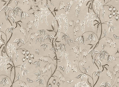 Ottilia Sand wallpaper brings a garden of elegance into your home with its intricate,