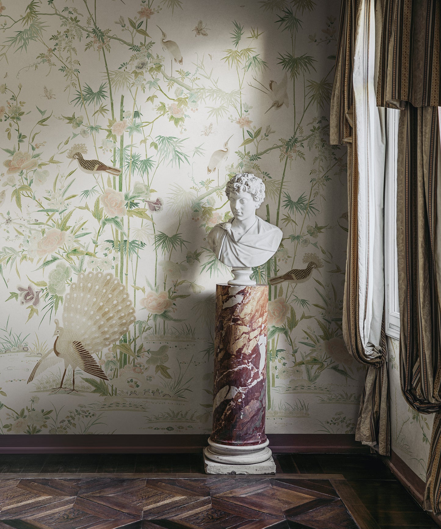Chinoiserie Garden, Light Green - S10543 Mural