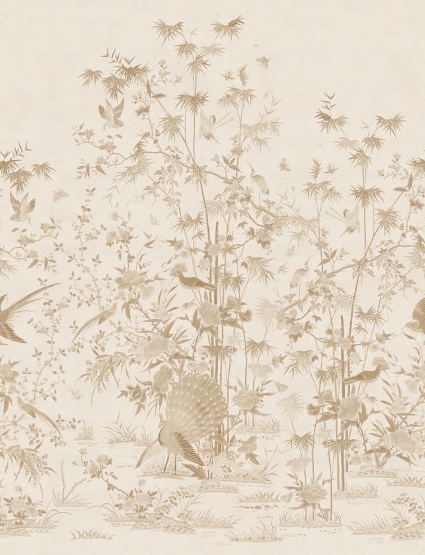 Chinoiserie Garden, Beige - S10544 Mural