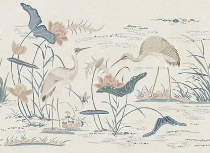 Seabirds, Misty Blue - S10551 Mural