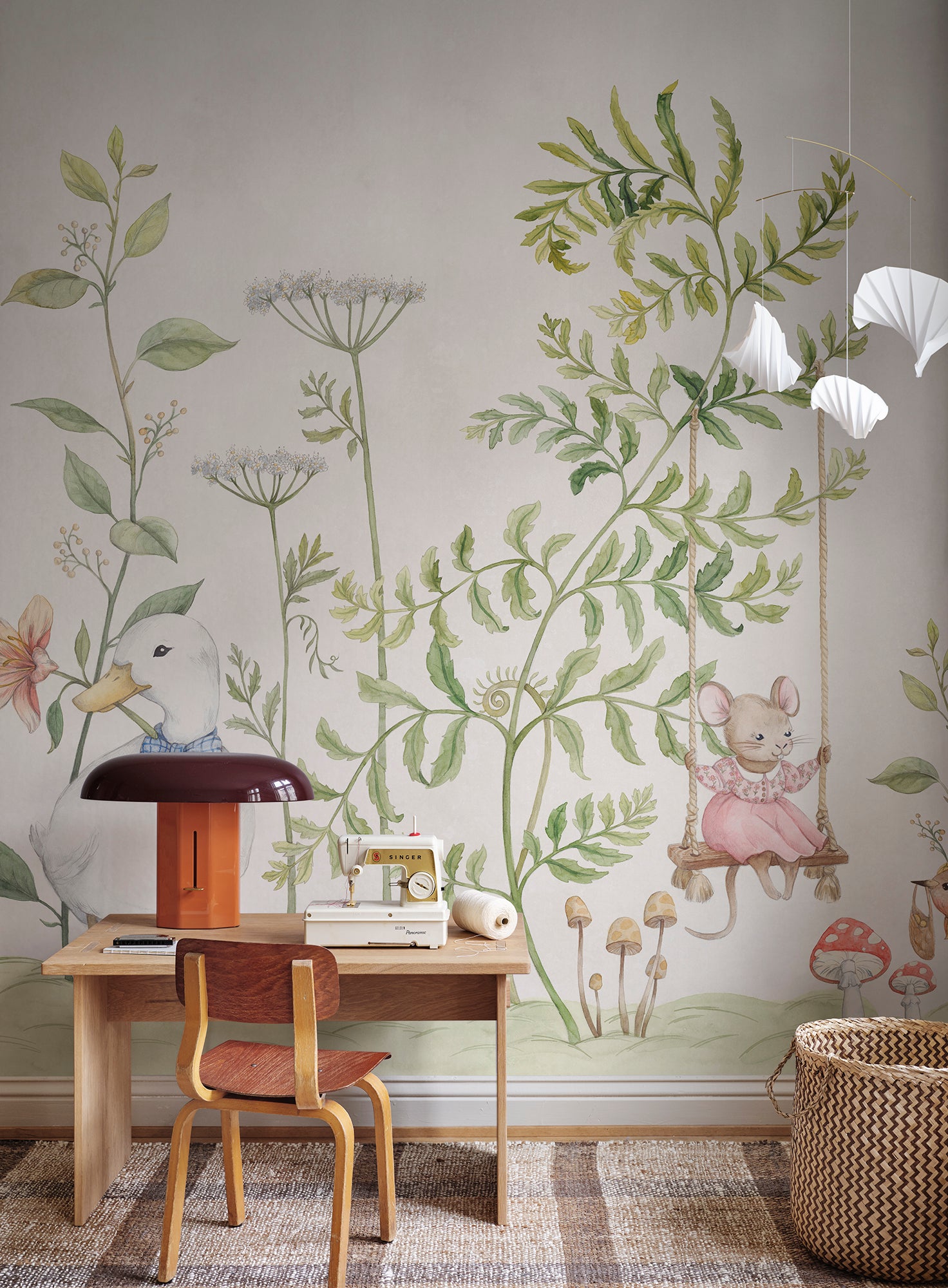 Transform any space into a whimsical haven with the Vilhelmina wallpaper. 