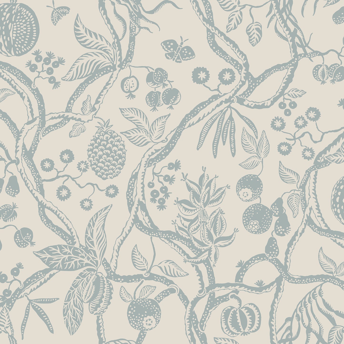 Discover the timeless allure of our Tree of Life wallpaper in soothing light blue tones.
