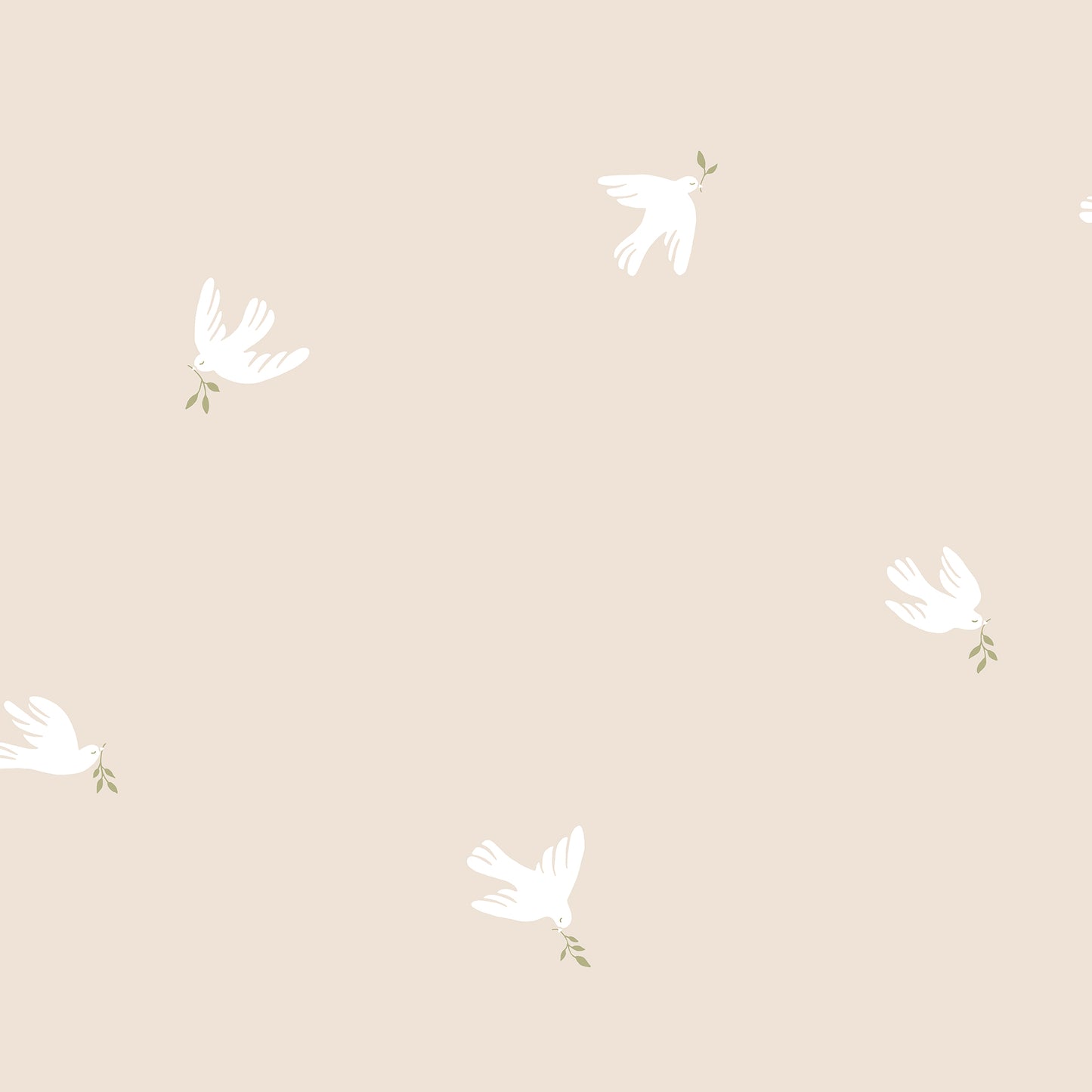  Radiating serenity and grace, the Frida wallpaper features stylized doves gliding through a sandstone sky. 