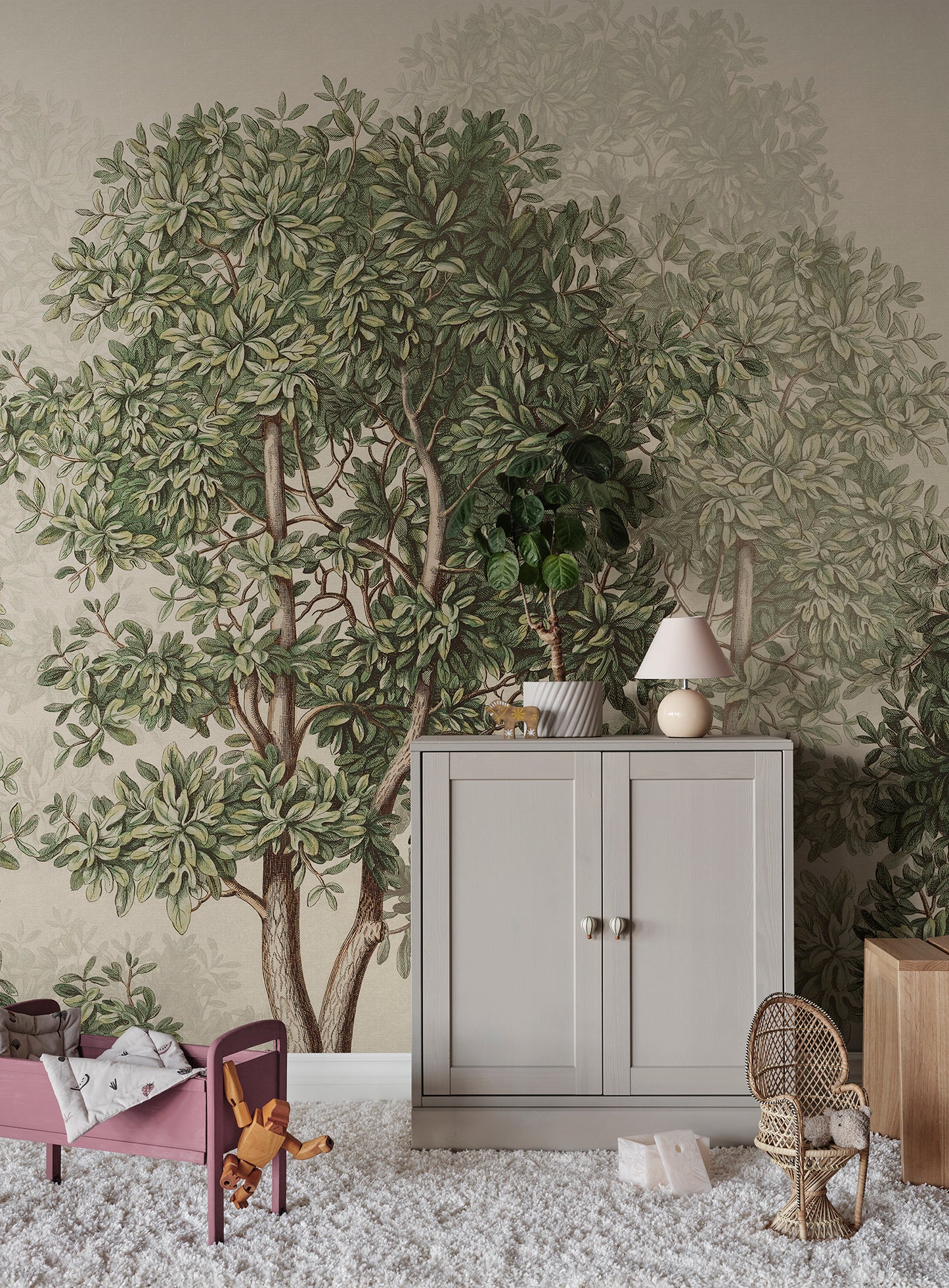 Dive into the enchanting embrace of the Charles Mural, where Georg Ehret's exquisite trees from the 1700s come alive. 