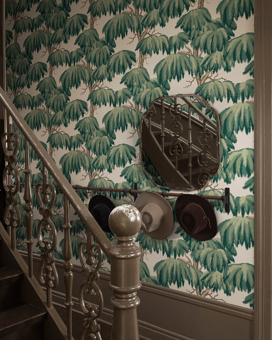 Alba Wallpaper - A Touch of Botanical Grandeur
Inspired by the majestic Lebanese Cedar trees around Como, the Alba wallpaper brings a grand and sophisticated flair to your space. 