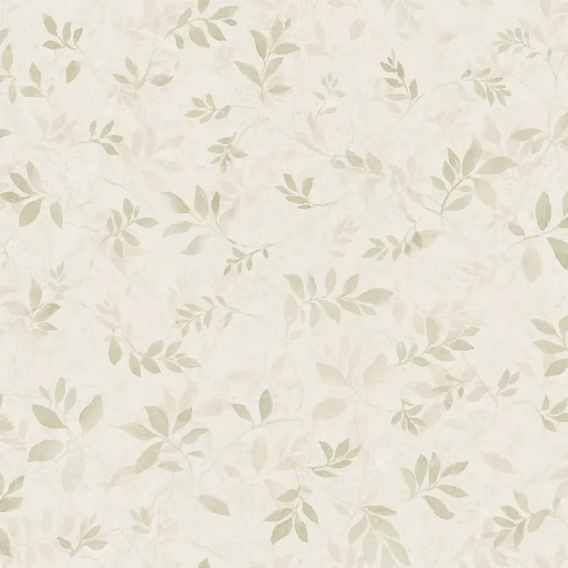 Mila in light green enchants with its romantic leafy vines, evoking an ambiance of tranquil elegance. Inspired by antique frescoes, this pattern engenders a timeless, aged charm that seamlessly integrates into any decor, providing a sophisticated backdrop imbued with depth and patina.