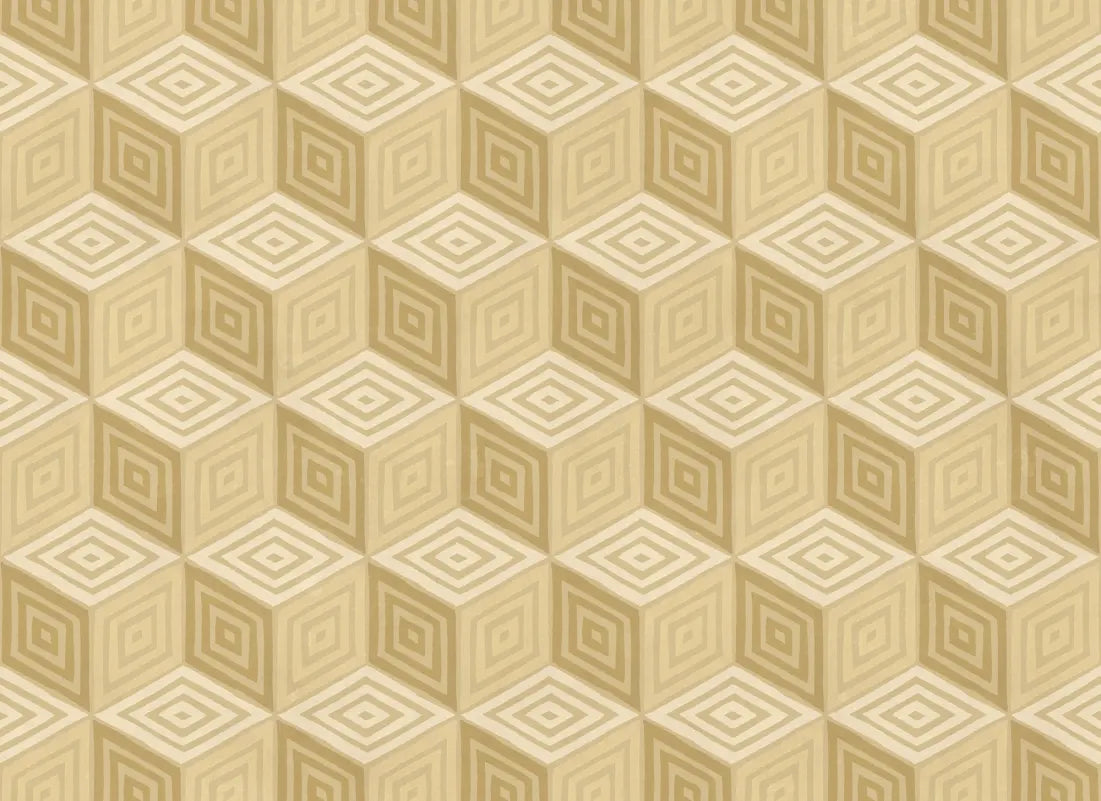 Chiara Honey offers a mesmerizing geometric pattern reminiscent of elegant silk with its honeyed hues. This luxurious wallpaper transforms any space into a sophisticated retreat, evoking the charm of Como's rich silk heritage and bringing a touch of timeless elegance to your walls.