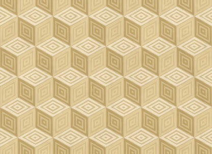 Chiara Honey offers a mesmerizing geometric pattern reminiscent of elegant silk with its honeyed hues. This luxurious wallpaper transforms any space into a sophisticated retreat, evoking the charm of Como's rich silk heritage and bringing a touch of timeless elegance to your walls.