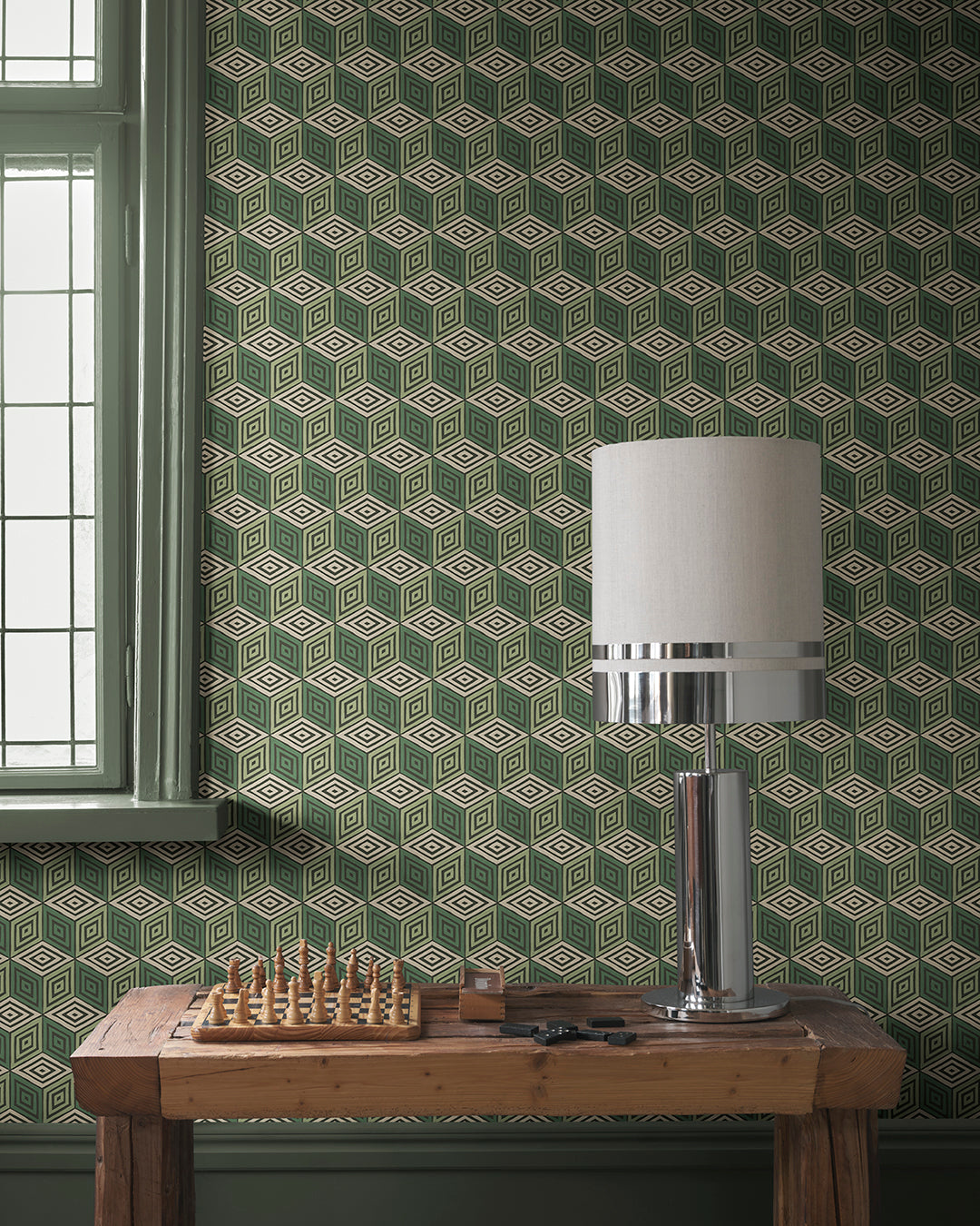Infuse elegance with Chiara's geometric design in lush green. Inspired by Como's silk production, this small-pattern marvel adds international flair.
