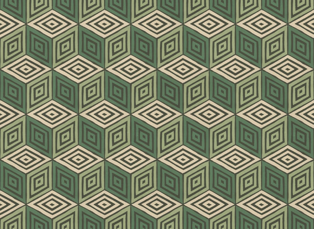 Infuse elegance with Chiara's geometric design in lush green. Inspired by Como's silk production, this small-pattern marvel adds international flair.