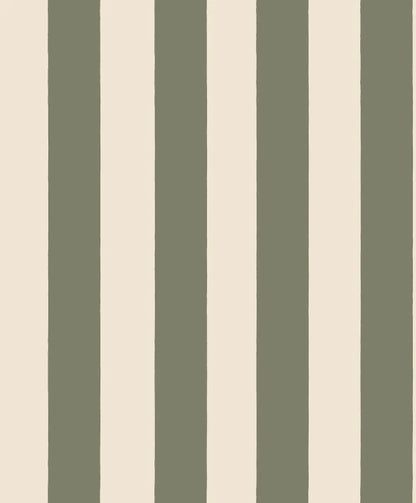 Elevate your space with the timeless elegance of the Sam wallpaper in forest green. Its rich, bold stripes bring a touch of Southern European charm and sophistication, effortlessly blending into any interior style with a striking yet harmonious design.
