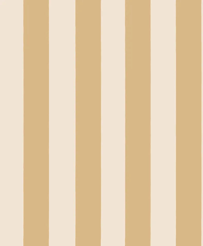 The Sam, Honey wallpaper features timeless stripes in warm hues, adding a touch of Southern European elegance to any room. Ideal for those seeking a blend of classic and contemporary style in their space.