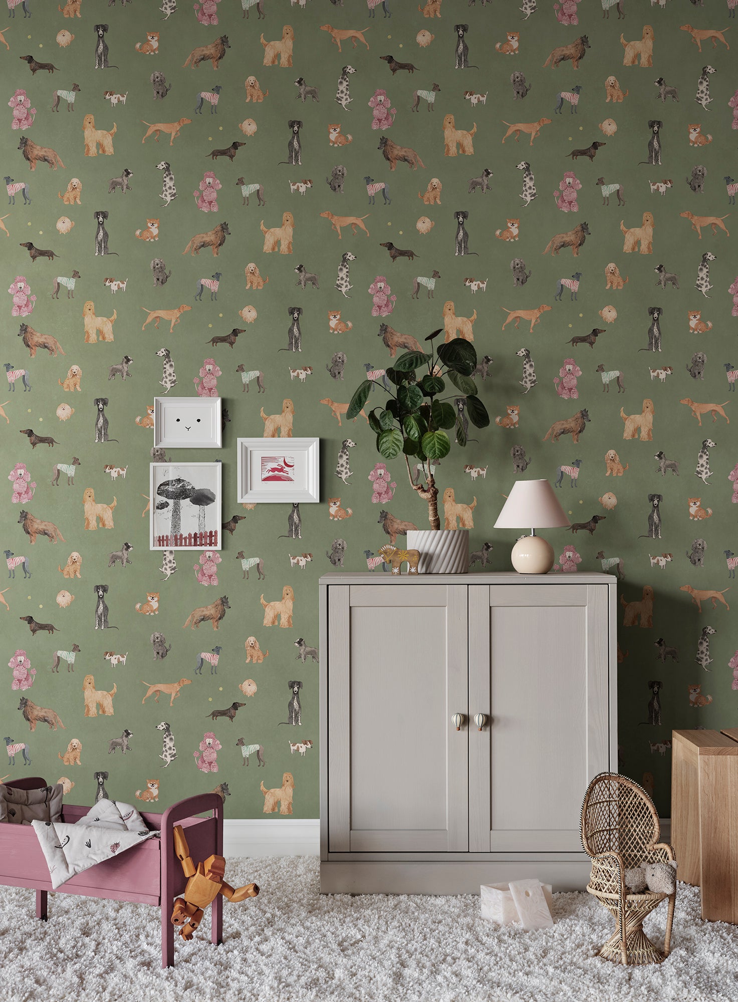 Celebrate your love for dogs with the playful Taiga and Friends wallpaper. 