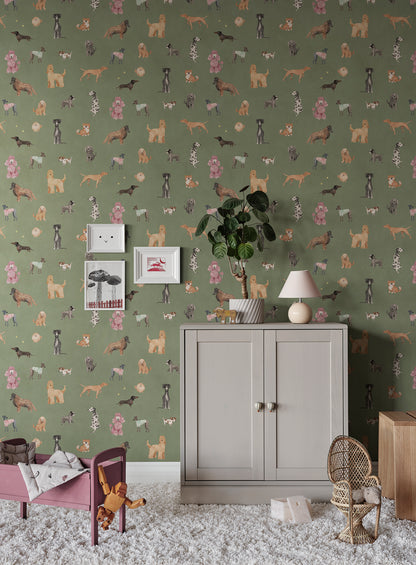 Celebrate your love for dogs with the playful Taiga and Friends wallpaper. 