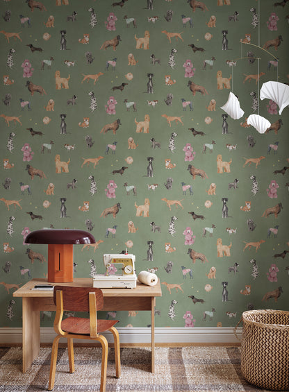 Celebrate your love for dogs with the playful Taiga and Friends wallpaper. 