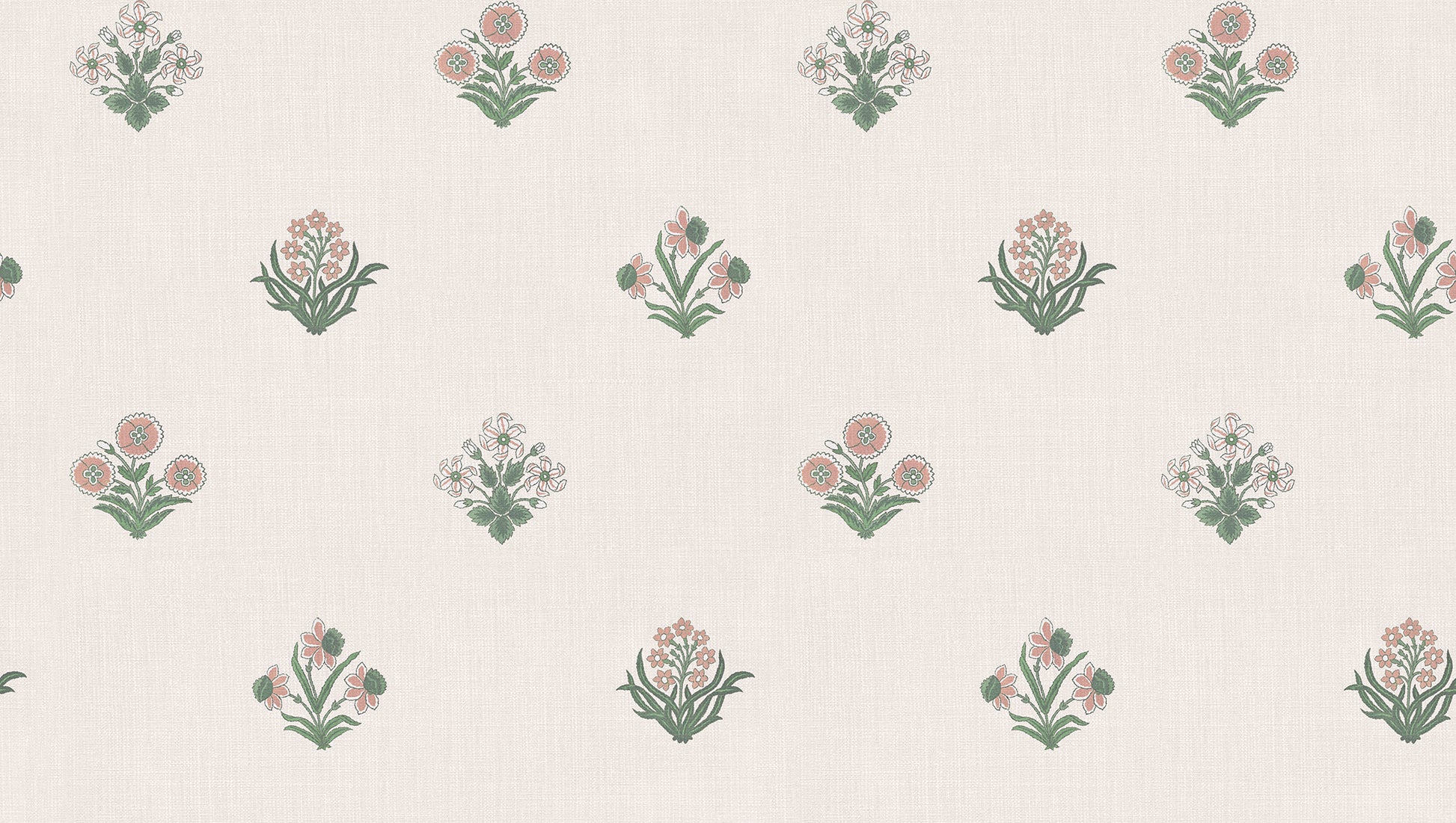 Infuse your space with Amy's charming wallpaper with delicate floral details. This subtle