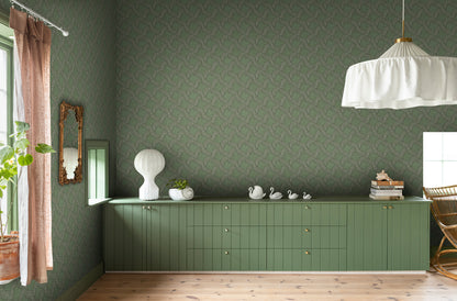 Step into the elegance of 18th-century French design with Annie's medallion pattern. This beautiful green wallpaper blends classic ornamentation with a modern twist
