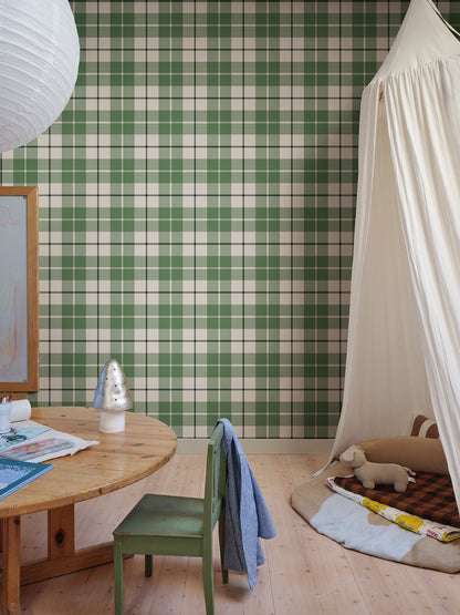 Ranold was in the assortment for a long time as a traditionally printed wallpaper, and now we have made a new interpretation on a larger scale and added a textile character to it
