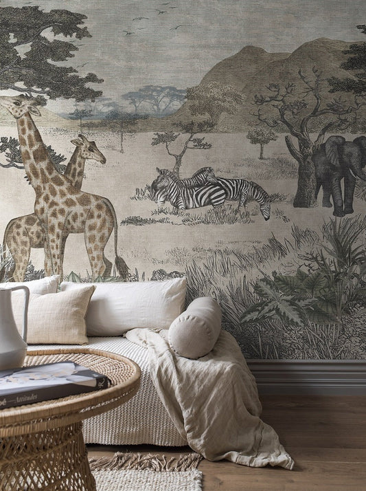 Serengeti - 9574W Mural