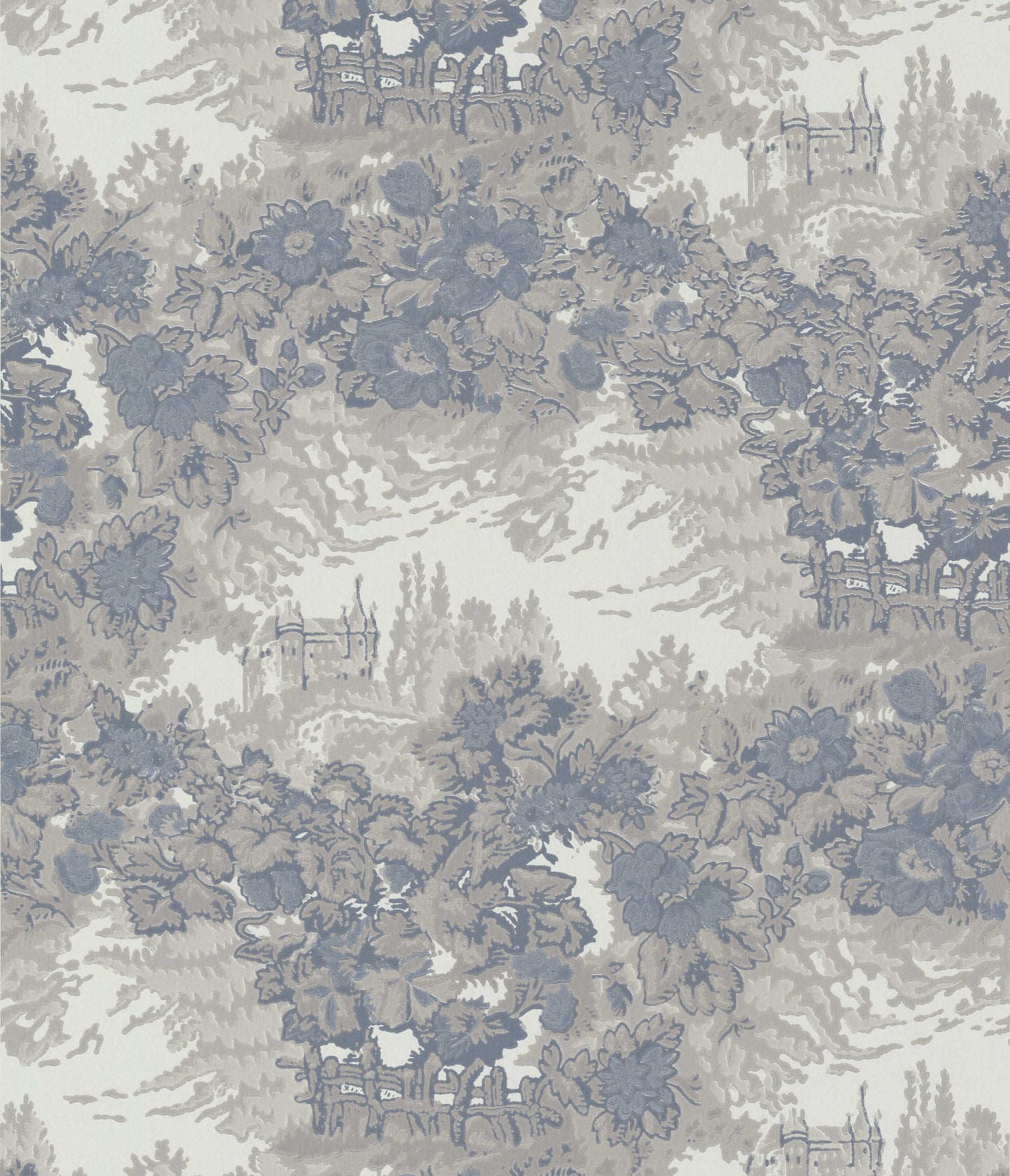Slottstapet (“Castle Wallpaper”) is an elegant landscape design inspired by the grand interiors of the late 19th century. During this period, exclusive French arabesque patterns and richly decorated wallpapers became highly fashionable among wealthy families, while scenic landscape wallpapers emerged as a new way to bring storytelling and artistry to interior spaces.