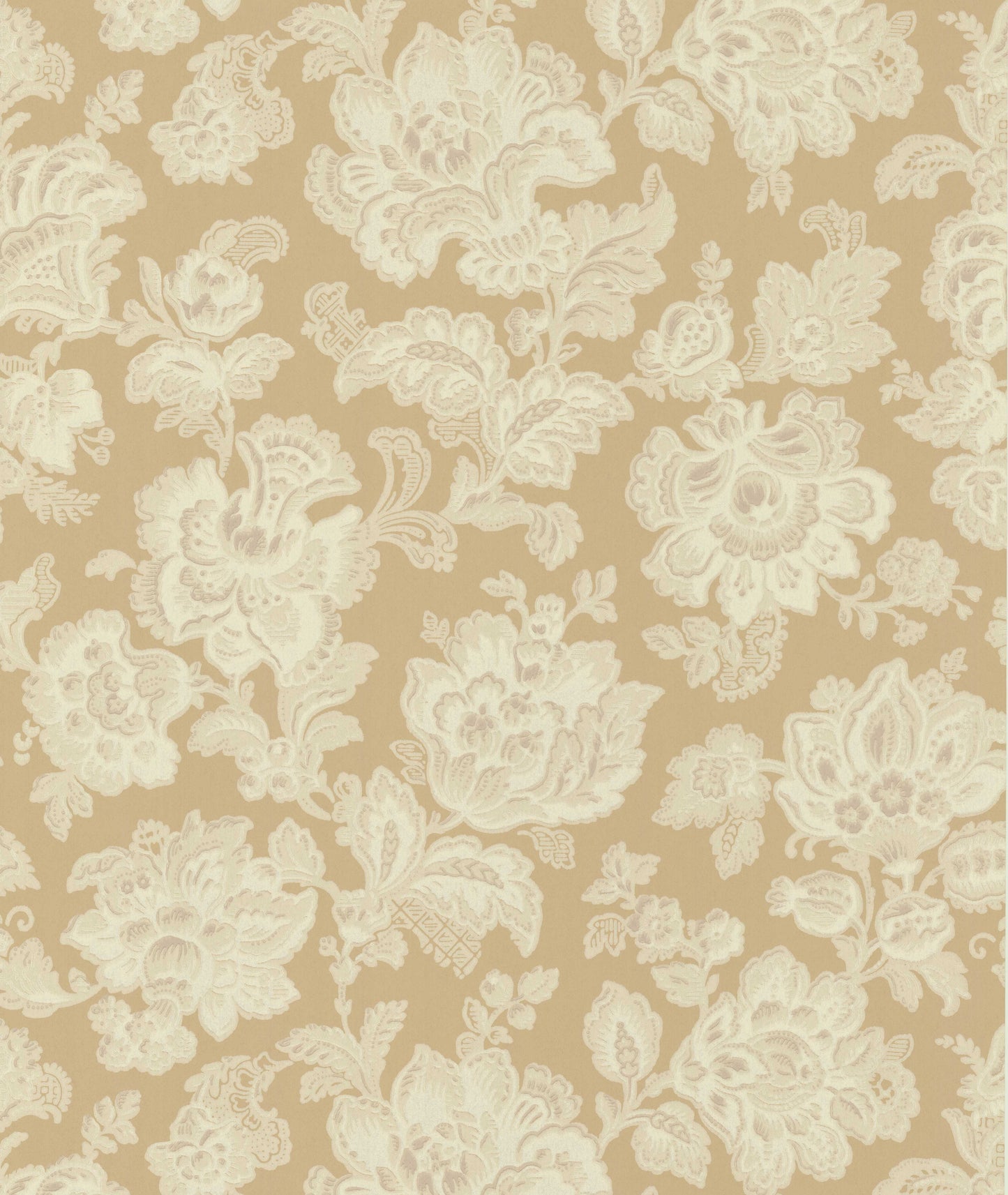 Stor Ros (“Big Rose”) is a classic late-19th-century wallpaper design featuring large, expressive flowers with soft, rounded shapes arranged in a dense, flowing pattern. 