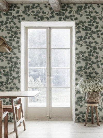 Sandberg Wallpaper  Pine Grey  Summer Gray