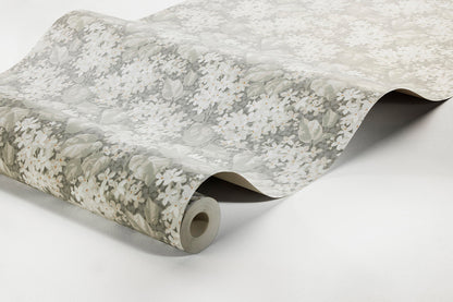  Colored in contrasting tones of warm grey, our Aratorp wallpaper is the epitome of early 20th century pattern style. 