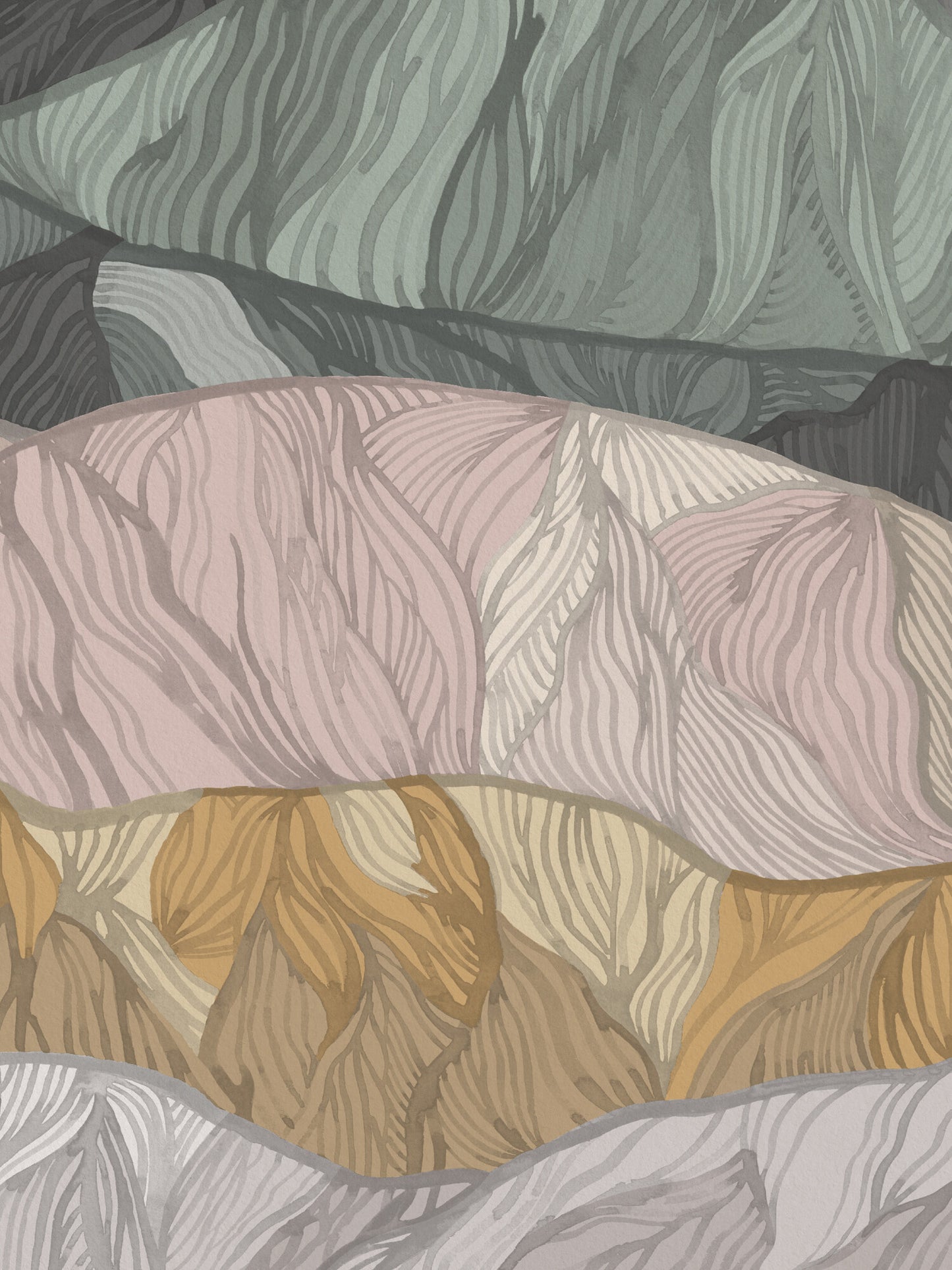 Colored Mountain - 9465W Mural