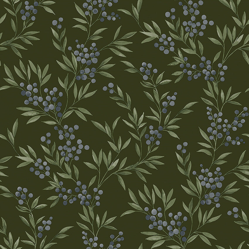 Forest Berries wallpaper is rich with the delights of a Nordic summer forest.