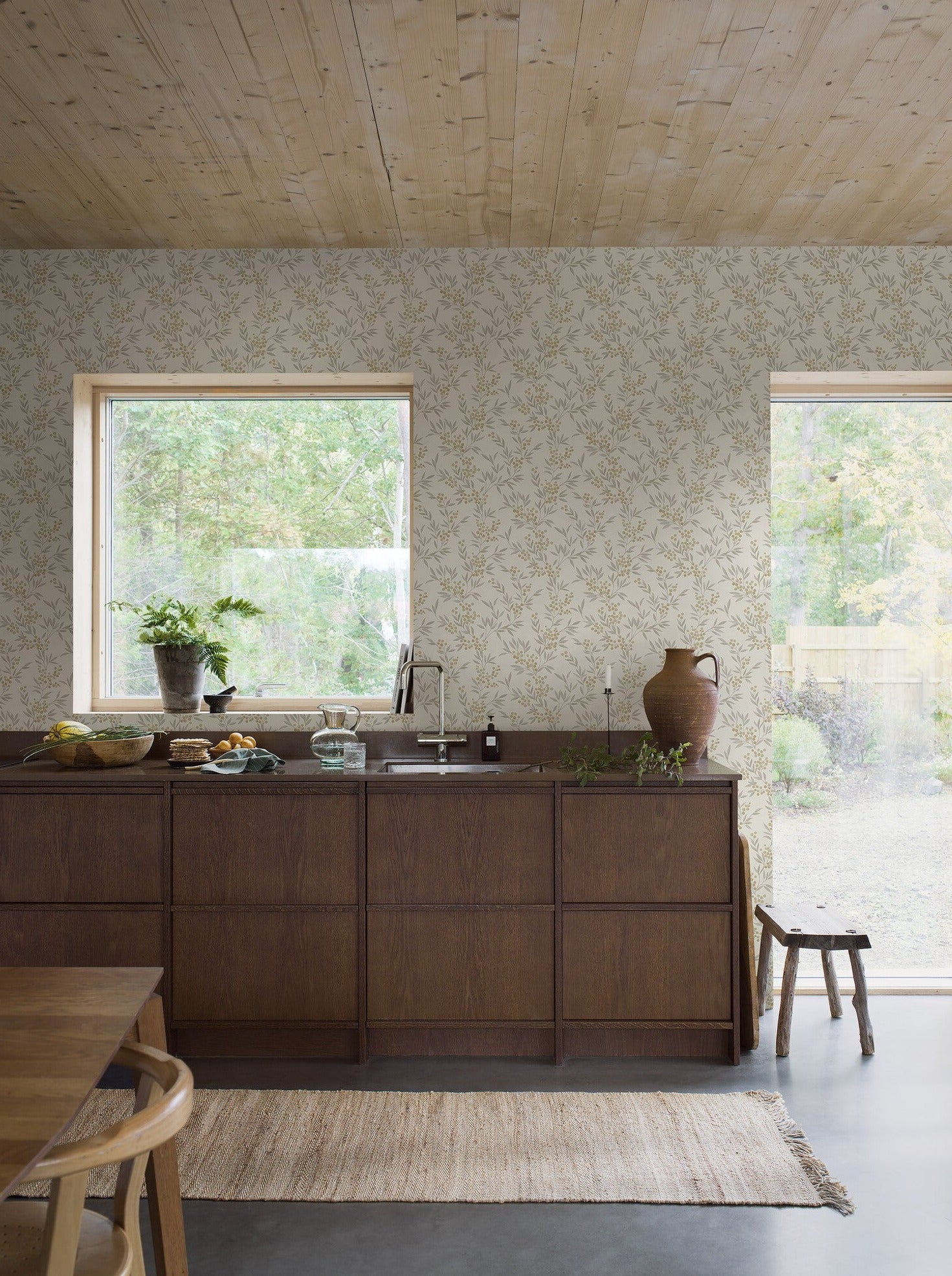 Forest Berries wallpaper is rich with the delights of a Nordic summer forest.