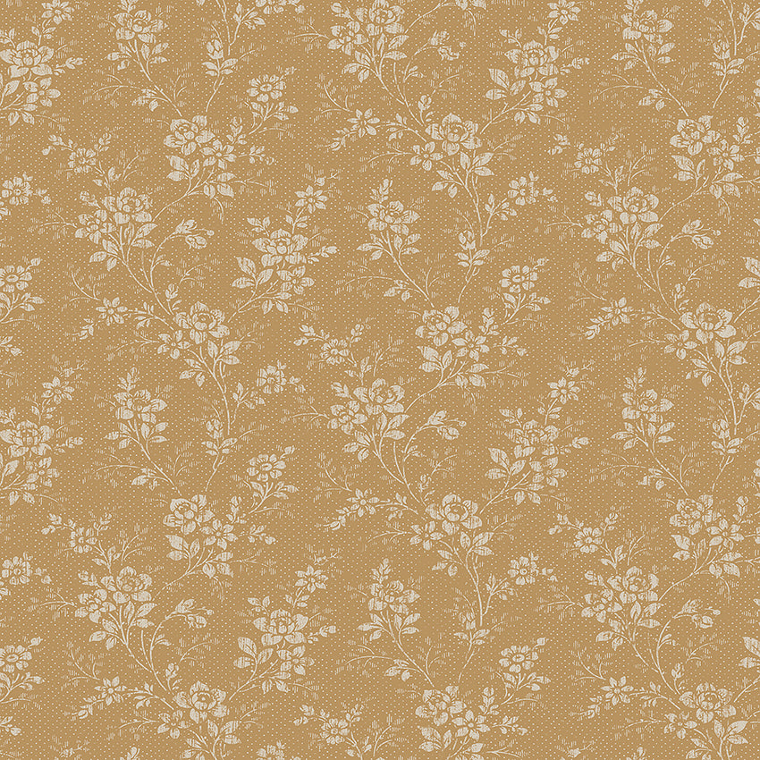 Hip Rose wallpaper is brimming with vintage elegance. Inspired by a traditional floral design of dainty wild rose blooms found in our archives