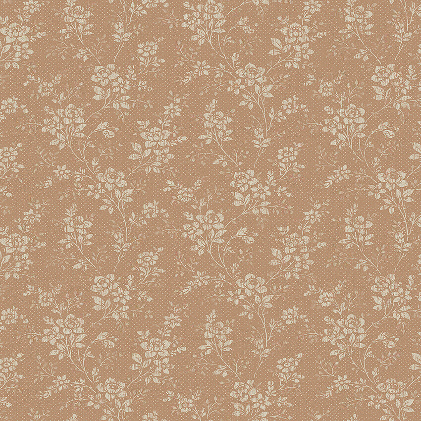 Hip Rose wallpaper is brimming with vintage elegance. Inspired by a traditional floral design of dainty wild rose blooms found in our archives