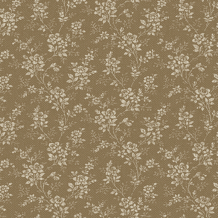 Hip Rose wallpaper is brimming with vintage elegance. Inspired by a traditional floral design of dainty wild rose blooms found in our archives