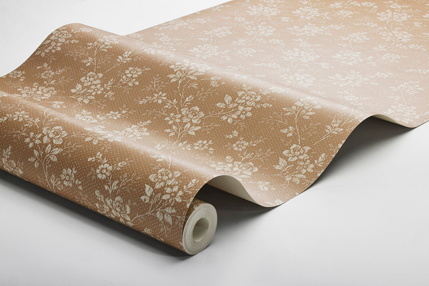 Hip Rose wallpaper is brimming with vintage elegance. Inspired by a traditional floral design of dainty wild rose blooms found in our archives